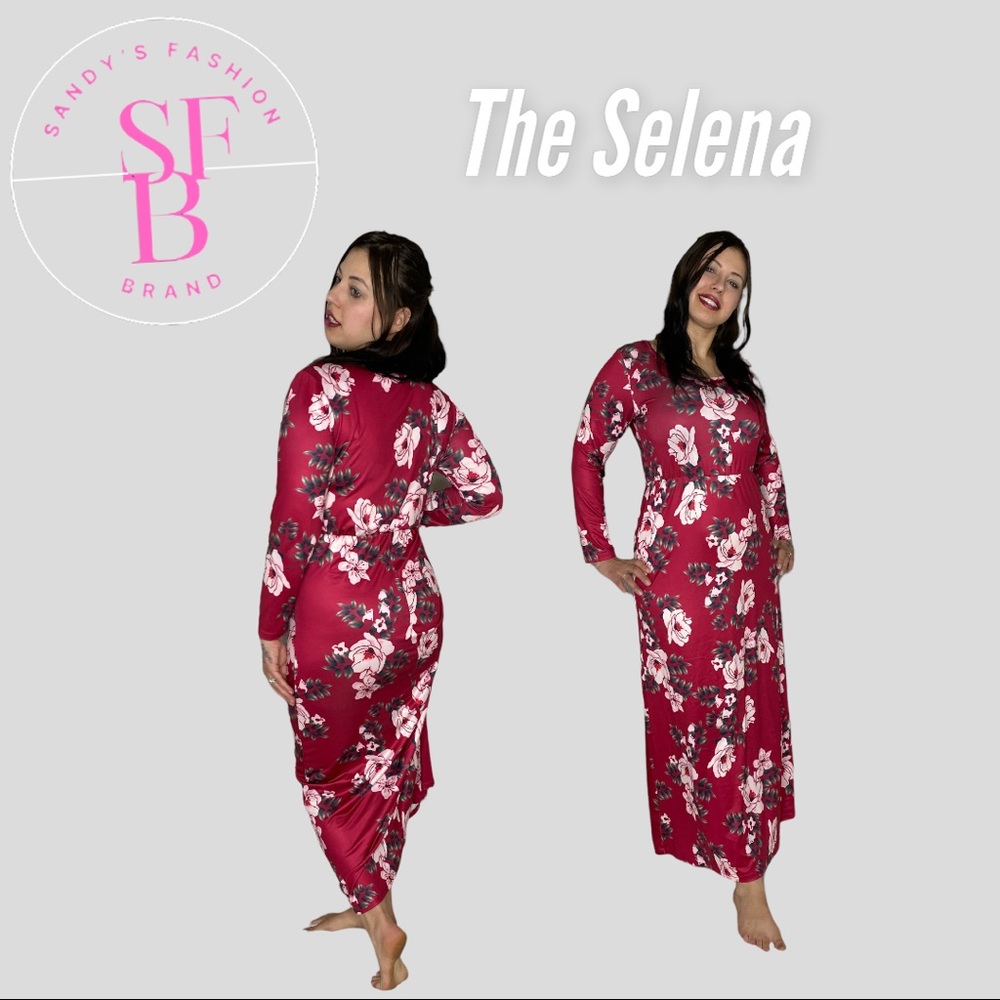 Mommy and Me dress, Matching outfits, floral printed, long sleeve maxi dress